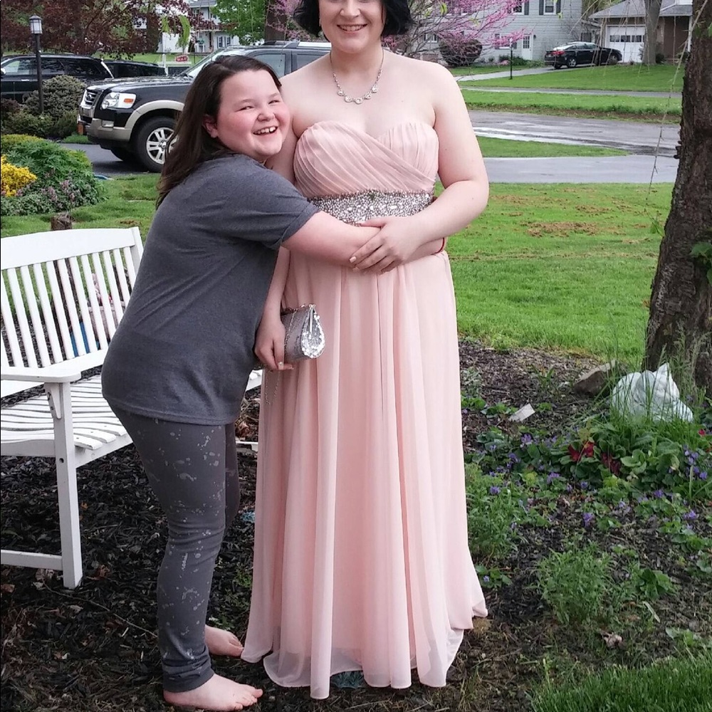 Cute light pink prom dress